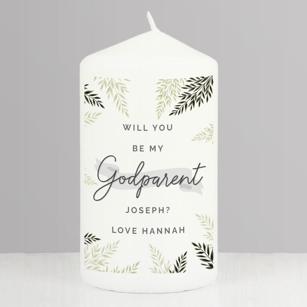 Personalised Godparent Pillar Candle Extra Image 1